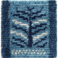 Puu sininen kutoen 45 x 45 cm