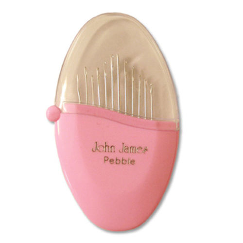 Embroidery needles, light pink case